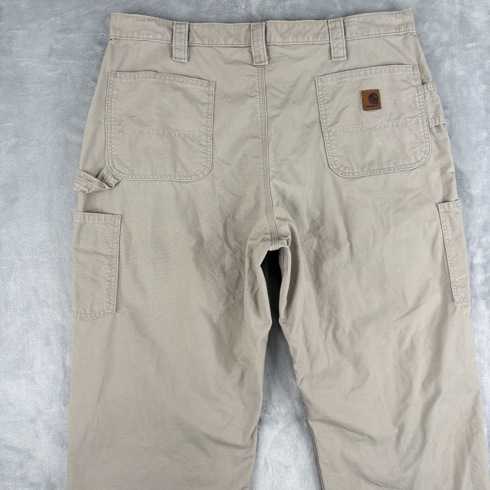 Carhartt Dungaree Fit Cargo Pants Men's 40x32 (Fits 37x28.5) Khaki Work Utility - Picture 1 of 16